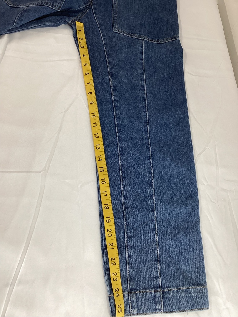 Happily Grey Denim Jumpsuit Overalls in Medium Blue - Picture 9 of 11